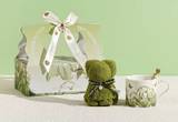 Flower Ceramic Cup And Towel view