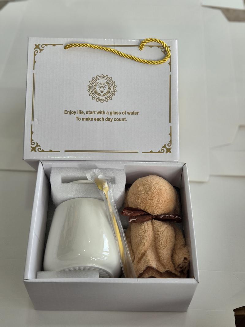 Ceramic Cup And Towel Set